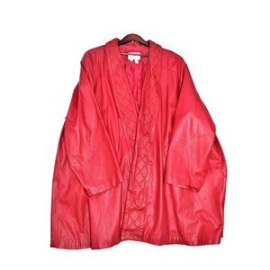 Women's CBO Red Leather coat